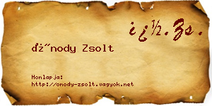 Ónody Zsolt névjegykártya