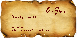 Ónody Zsolt névjegykártya